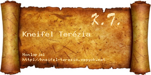 Kneifel Terézia névjegykártya